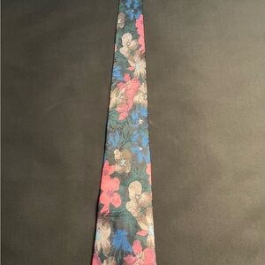 Golden Art Men’s Floral Neck Tie / Vintage Style/ Dark Botanical Print/ Formal